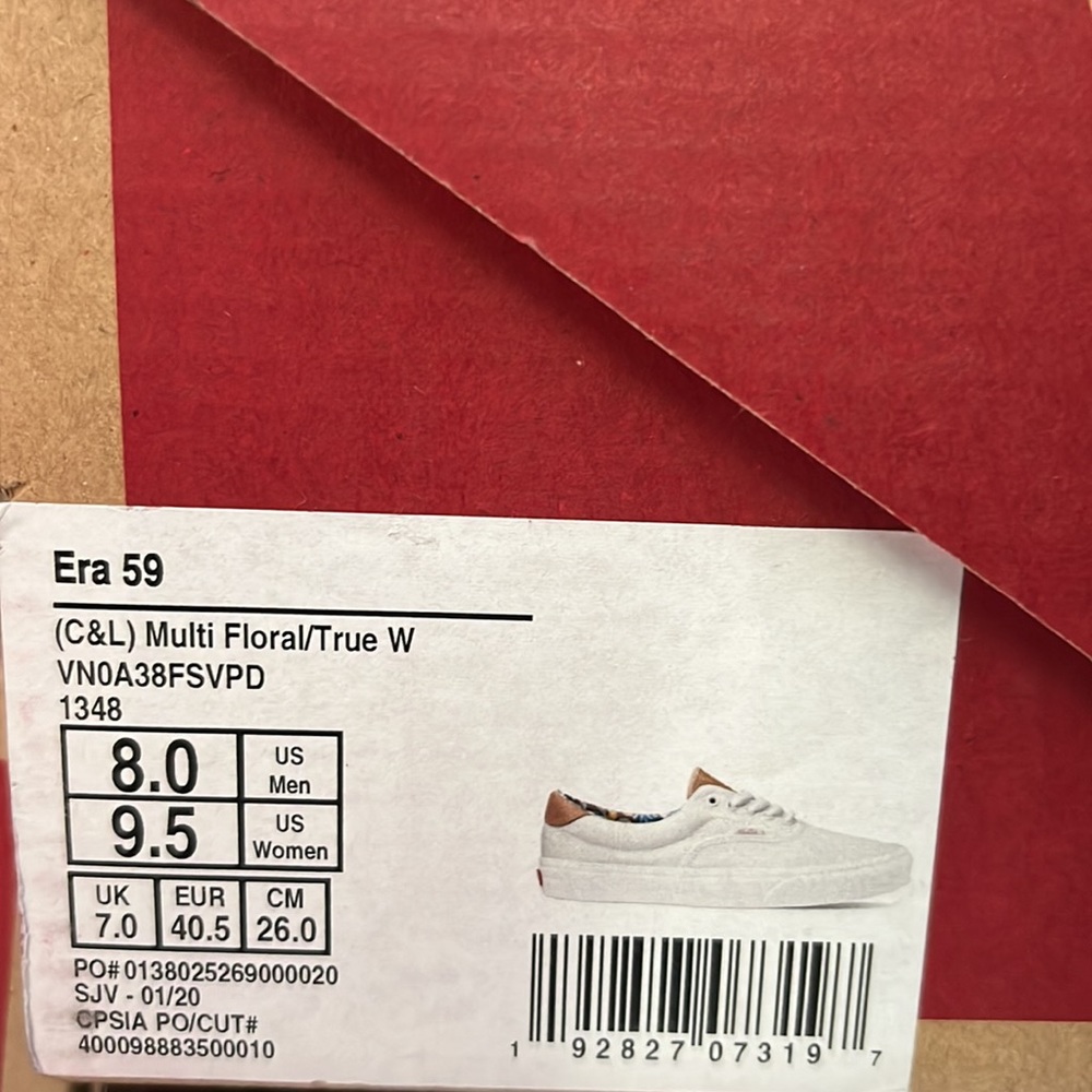 Vans Era 59 C&L Floral White Classic Mens Sneakers - Picture 10 of 10